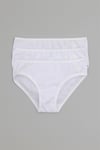 U.S. Polo Assn. Kız Çocuk 3'lü Slip Külot Set Beyaz US1675
