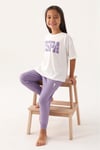 U.S. Polo Assn. Kız Çocuk Pijama Takımı Krem US1818-G