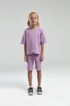 U.S. Polo Assn. Kız Çocuk Bermuda Tişört Şort Takım Mauve US2065-G