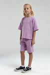 U.S. Polo Assn. Kız Çocuk Bermuda Tişört Şort Takım Mauve US2065-G