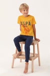 U.S. Polo Assn. Erkek Çocuk Pijama Takımı Hardal US1739-4