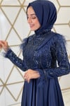 Hürrem Tesettür Abiye Lacivert