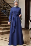 Manolya Tesettür Elbise İndigo