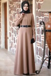 Masal Tesettür Elbise Camel
