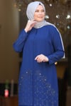Rabia Tesettür Abiye İndigo