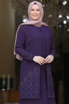 Rabia Tesettür Abiye Mor