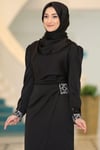 Tuana Tesettür Abiye Siyah