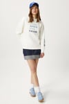 Kadın Amor Nakışlı Ekru Mavi Sweatshirt