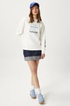 Kadın Amor Nakışlı Ekru Mavi Sweatshirt