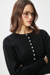 Kadın Aria Premium Viscose Yumuşak Siyah Triko Hırka