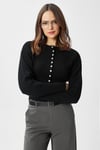 Kadın Aria Premium Viscose Yumuşak Siyah Triko Hırka