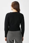 Kadın Aria Premium Viscose Yumuşak Siyah Triko Hırka