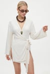 Kadın Briana Ultra Soft Ekru Kimono