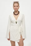 Kadın Briana Ultra Soft Ekru Kimono