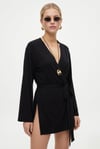 Kadın Briana Ultra Soft Siyah Kimono