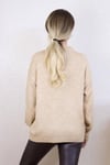 Kadın Camel Oversize Basic Kazak