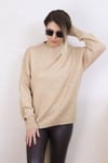 Kadın Camel Oversize Basic Kazak