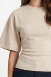 Kadın Carol Modal Belden Oturan Bağcıklı Ayarlanabilir Şık Taş T-shirt