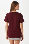 Kadın Chery Bordo Kiraz Dikişli T-Shirt