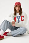 Kadın Cool Ekru Turuncu Şardonlu  Sweatshirt 