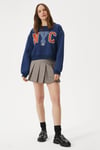 Kadın Cool Lacivert Turuncu Şardonlu  Sweatshirt 