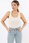 Kadın Cotton Premium 5’li Set Bej, Krem, Beyaz, Antrasit, Siyah Pamuklu Basic Fitilli Atlet