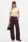 Kadın Deal Lux Touch Yumuşak Doku Crop Sarı Bluz