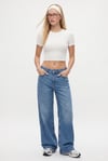 Kadın Deal Lux Touch Yumuşak Doku Crop Beyaz Bluz