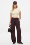 Kadın Deal Lux Touch Yumuşak Doku Crop Sarı Bluz