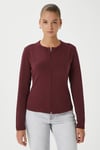 Kadın Dean Premium Çift Taraf Fermuarlı Bordo Bluz