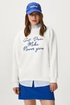Kadın Dress Nakışlı Ekru Mavi Sweatshirt