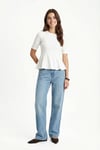Kadın Ella Beyaz Peplum Bluz 