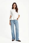 Kadın Ella Beyaz Peplum Bluz 