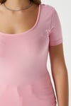 Kadın Favor Lux Touch Yumuşak Doku U yaka Pembe Bluz