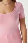 Kadın Favor Lux Touch Yumuşak Doku U yaka Pembe Bluz