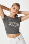 Kadın Fifth Yıkamalı Antrasit Crop Top
