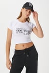 Kadın Fifth Yıkamalı Beyaz Crop Top