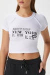 Kadın Fifth Yıkamalı Beyaz Crop Top