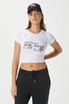 Kadın Fifth Yıkamalı Beyaz Crop Top