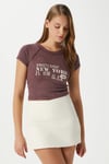 Kadın Fifth Yıkamalı Gülkurusu Crop Top