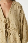 Kadın Harmony Bağcıklı Çağla Yeşili Kimono Gömlek