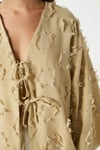Kadın Harmony Bağcıklı Çağla Yeşili Kimono Gömlek