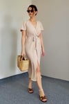 Kadın Helen Camel Midi Elbise