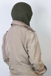 Kadın İpli Haki Balaclava Triko Bere / Başlık