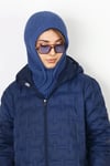 Kadın İpli İndigo Balaclava Triko Bere / Başlık