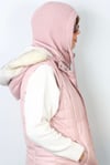 Kadın İpli Pembe Balaclava Triko Bere / Başlık
