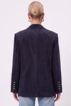 Kadın Jonas Astarlı Cepli İndigo Lux Oversize Blazer Ceket