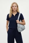 Kadın Nadia Modal Touch Polo Yaka Bel Lastikli Cepli Lacivert Alt Üst Takım