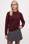 Kadın New Mushy Koyu Bordo Basic Triko Kazak