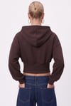 Kadın Novis Beli Lastikli Slim Kalıp Kahverengi Kapüşonlu Sweatshirt